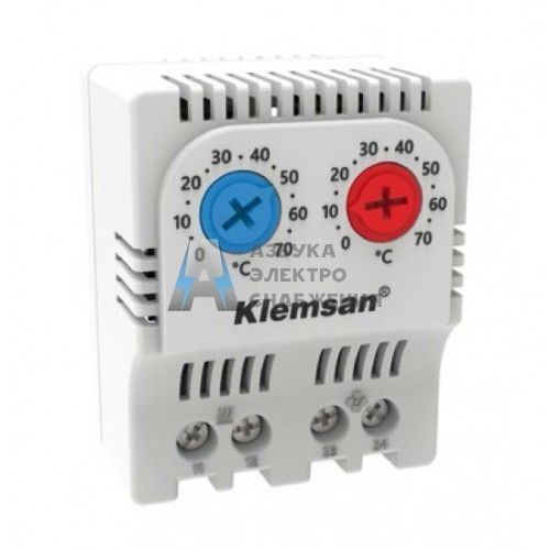 Klemsan 680003, Термостат сдвоеный KLM TM 12 Thermostat Heat-Cool - Регулирование нагревания,охлаждения, вентиляции NO;NC (упак 1 шт)