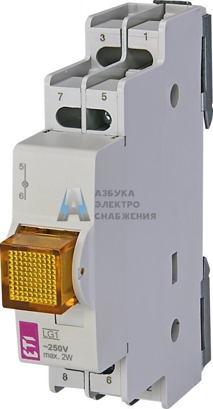 LG1 yellow; Лампа сигнальная ETI; арт. 760513101