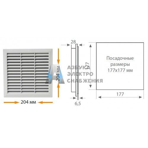 Klemsan 690583, EF 204 Фильтр на вытяжке для щитовых вентиляторов  (упак 1 шт)