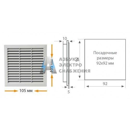 Klemsan 690581, EF 105 Фильтр на вытяжке для щитовых вентиляторов  (упак 1 шт)