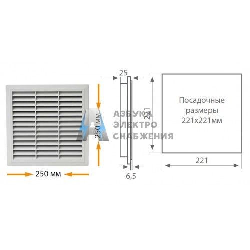 Klemsan 690584, EF 250 Фильтр на вытяжке для щитовых вентиляторов  (упак 1 шт)